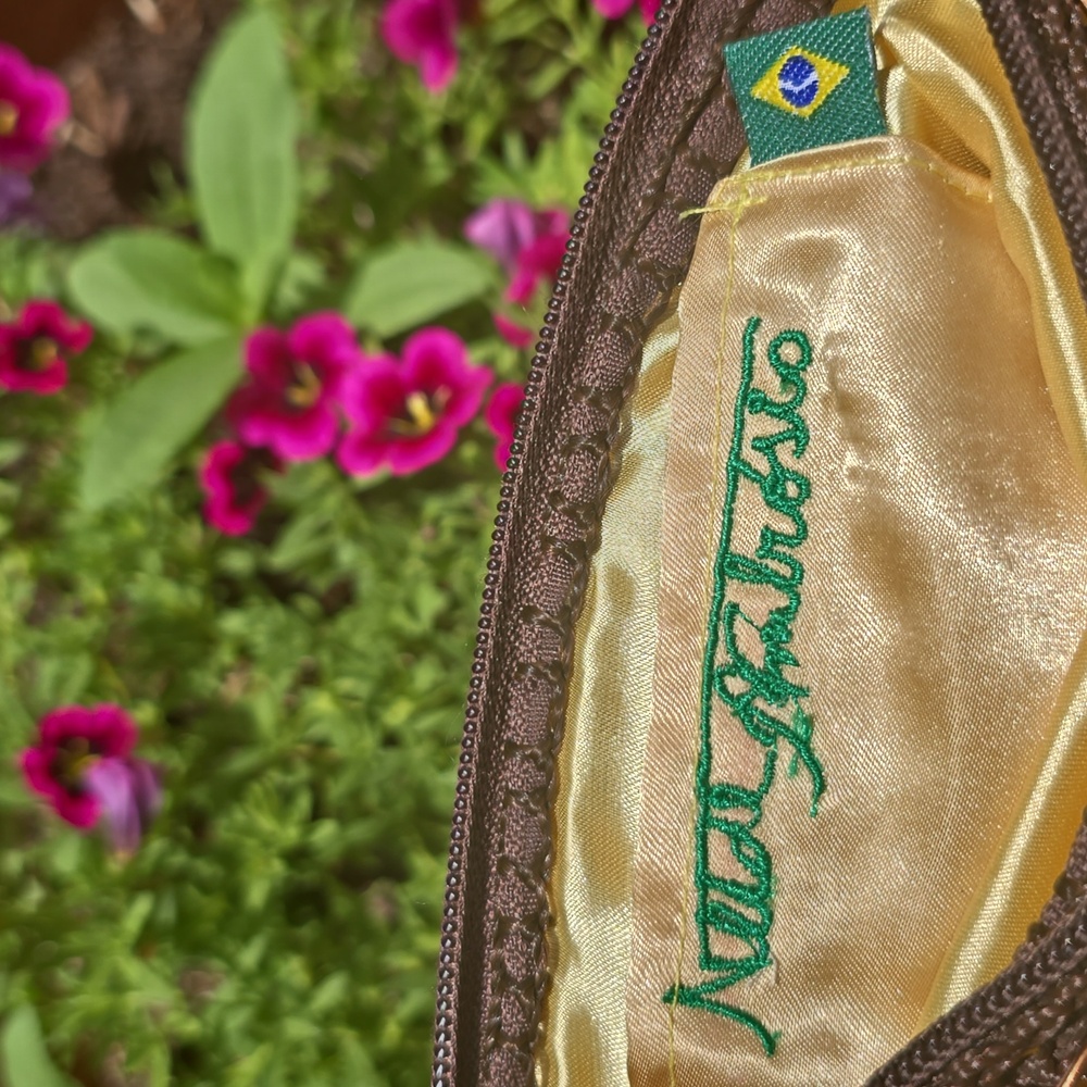 Novica By Naide Ambrosio Brown and Bronze Woven Clutch with Bohemian Flair - Picture 7 of 8